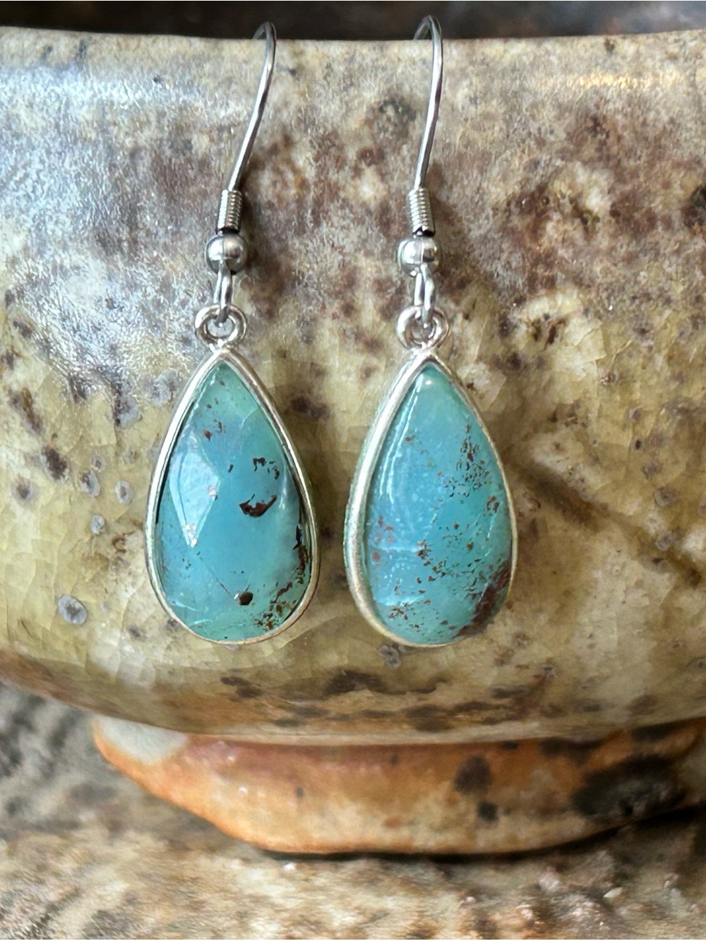 Aquaprase Teardrop Dangle Earrings